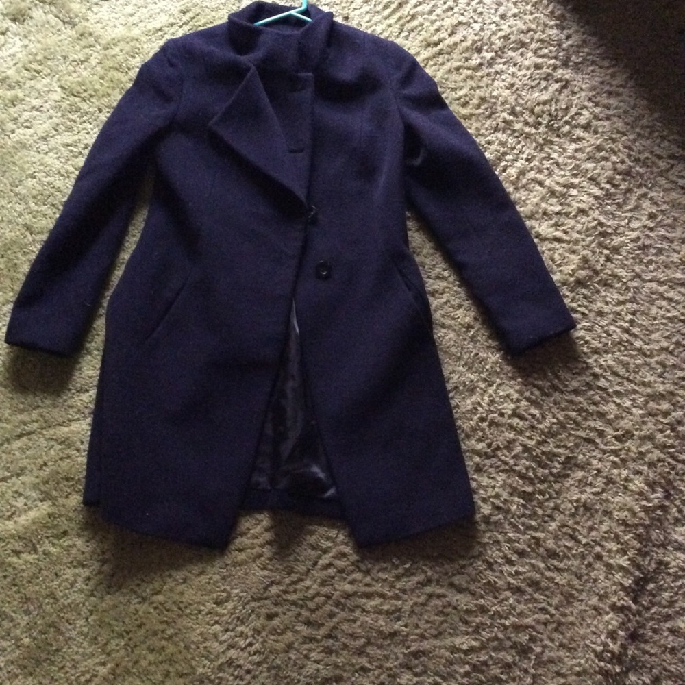 Navy wool coat - Picture 2 of 4